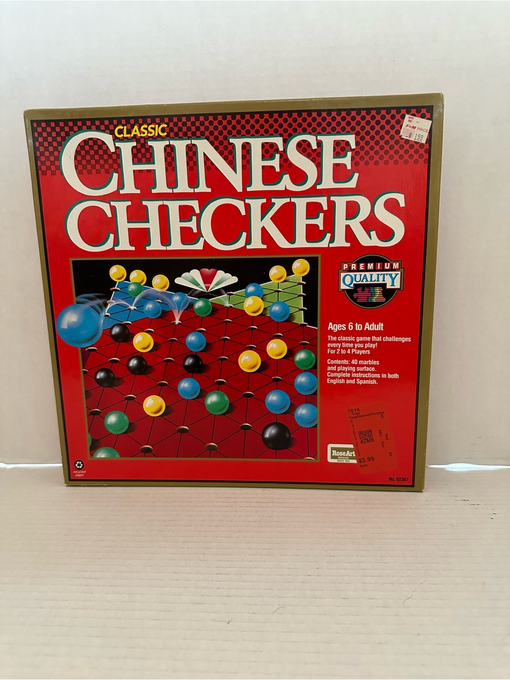 1991 Rose Art Classic Chinese Checkers Game NIB #10